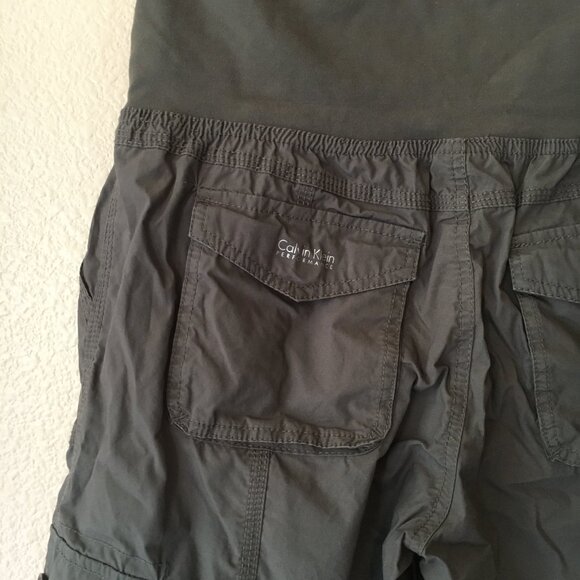 Calvin Klein Performance Shorts S Cargo Rollover Bermuda Green Soft Waist Band - Picture 4 of 6